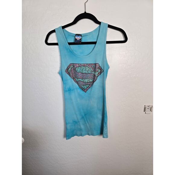 Junk food Tops - Junkfood loves Kitsen size Large super woman some missing stones